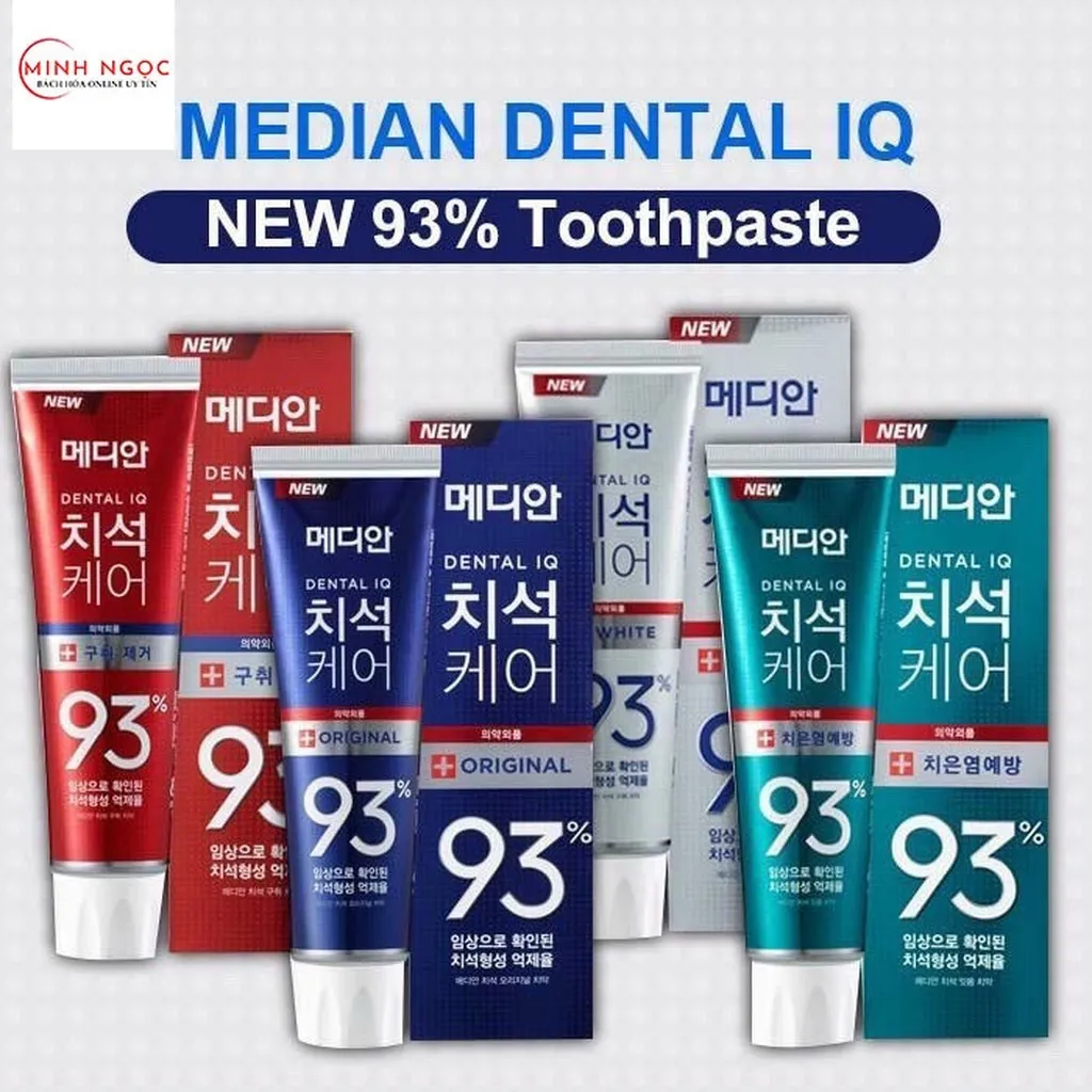 Kem Đánh Răng Median Dental Iq 93% Hàn Quốc 120g/tuýp - Minh Ngọc