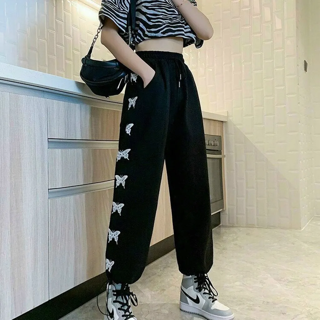 Alternative view of Quần Dài Nam Nữ Unisex Vải Nỉ 2 Line Cánh Bướm - Ausa House