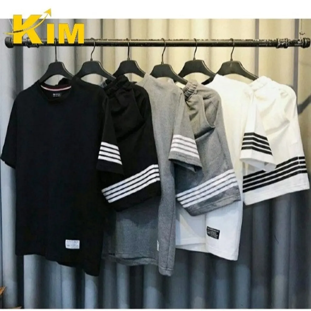 Bộ Quần Áo Nam 3 Sọc Kẻ Thời Trang Mùa Hè - Kim