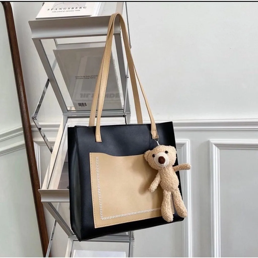 Alternative view of Túi Tote Công Sở Da Mềm Cao Cấp Tặng Kèm Móc Treo Gấu Size 32 T058 - Trùm Sỉ Vn