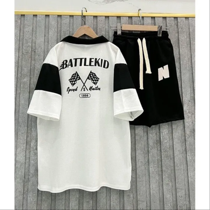 Alternative view of Bộ Nữ, Set Battlekid + Quần Đùi Chữ N Chất Liệu Cá Sấu Cao Cấp