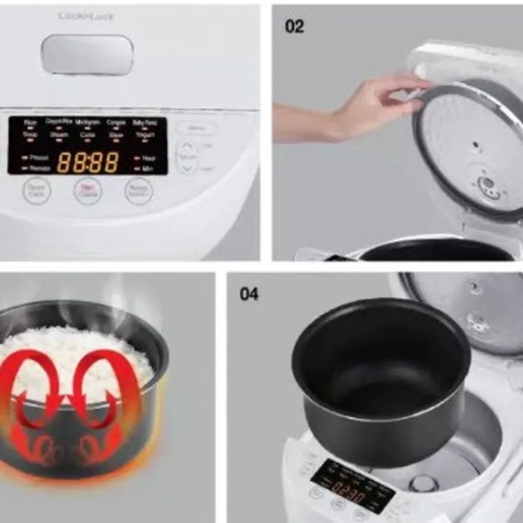 Alternative view of Nồi Cơm Điện Electric Rice Cooker 220-240v, 50/60hz, 590w, 1.0l- Màu Trắng-ejr311wht- Locknlock