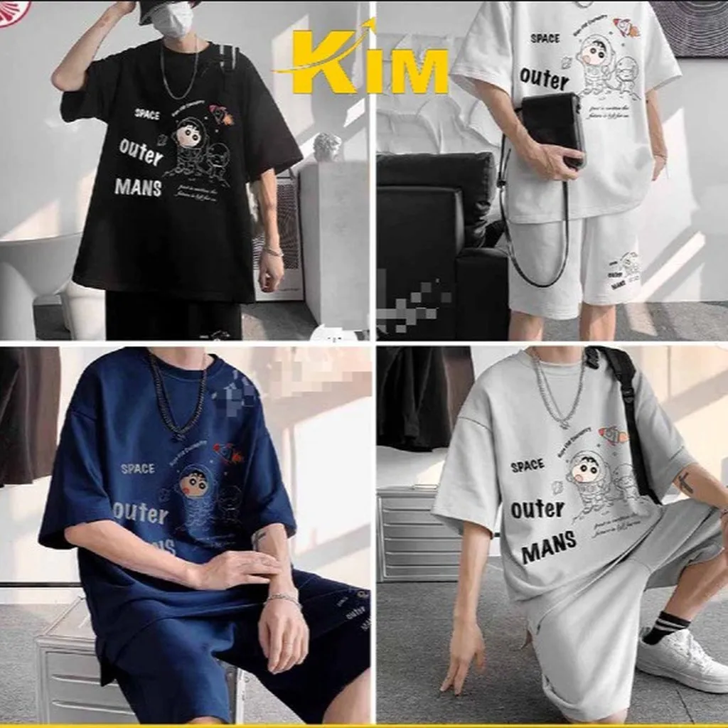 Bộ Quần Áo Nam Cộc Tay Chất Vải Thun Mè Co Giãn 4 Chiều Outer Man - Kim