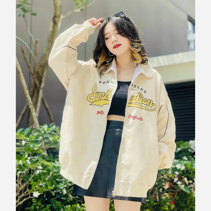 Alternative view of Áo Khoác Dù Bomber Simbalion 2023 Nam Nữ Form Rộng 2 Lớp Ug706 - Nana House