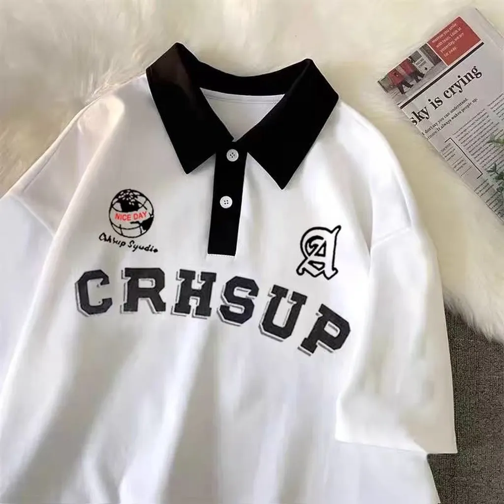 Áo Thun Polo Có Cổ Bẻ - Crh Sup Form Rộng