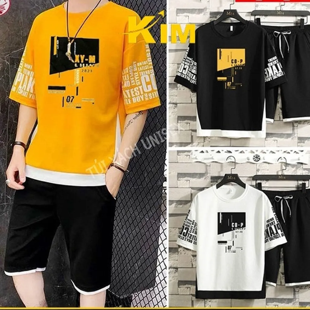 Bộ Quần Áo Mặc Nhà Thể Thao Nam In 07 Mùa Hè Phong Cách - Kim