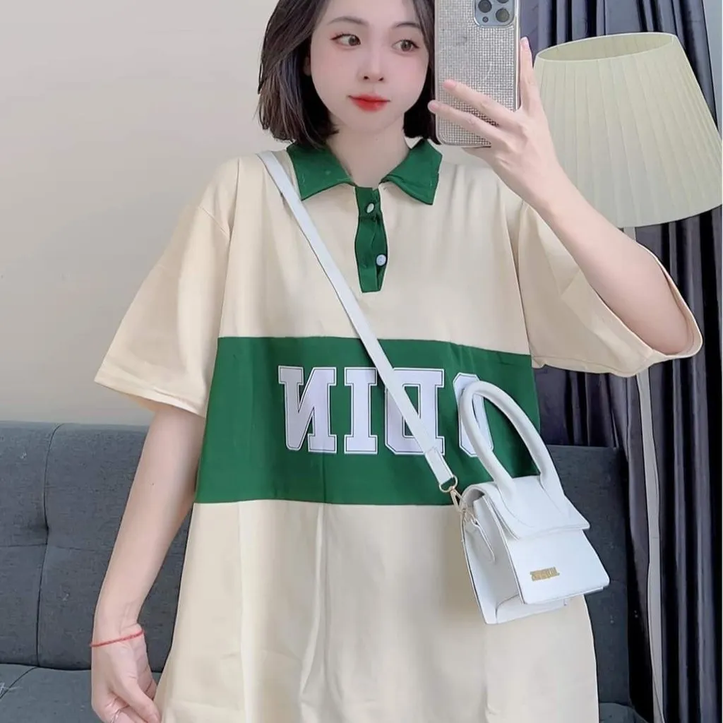 Alternative view of Áo Polo Chất Cotton Su Form Rộng Cổ Bẻ Chữ -odin
