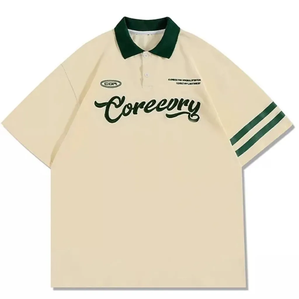 Alternative view of Áo Thun Polo Form Rộng Có Cổ Bẻ Chất Cotton Su Túi Rip Chữ Coreevry
