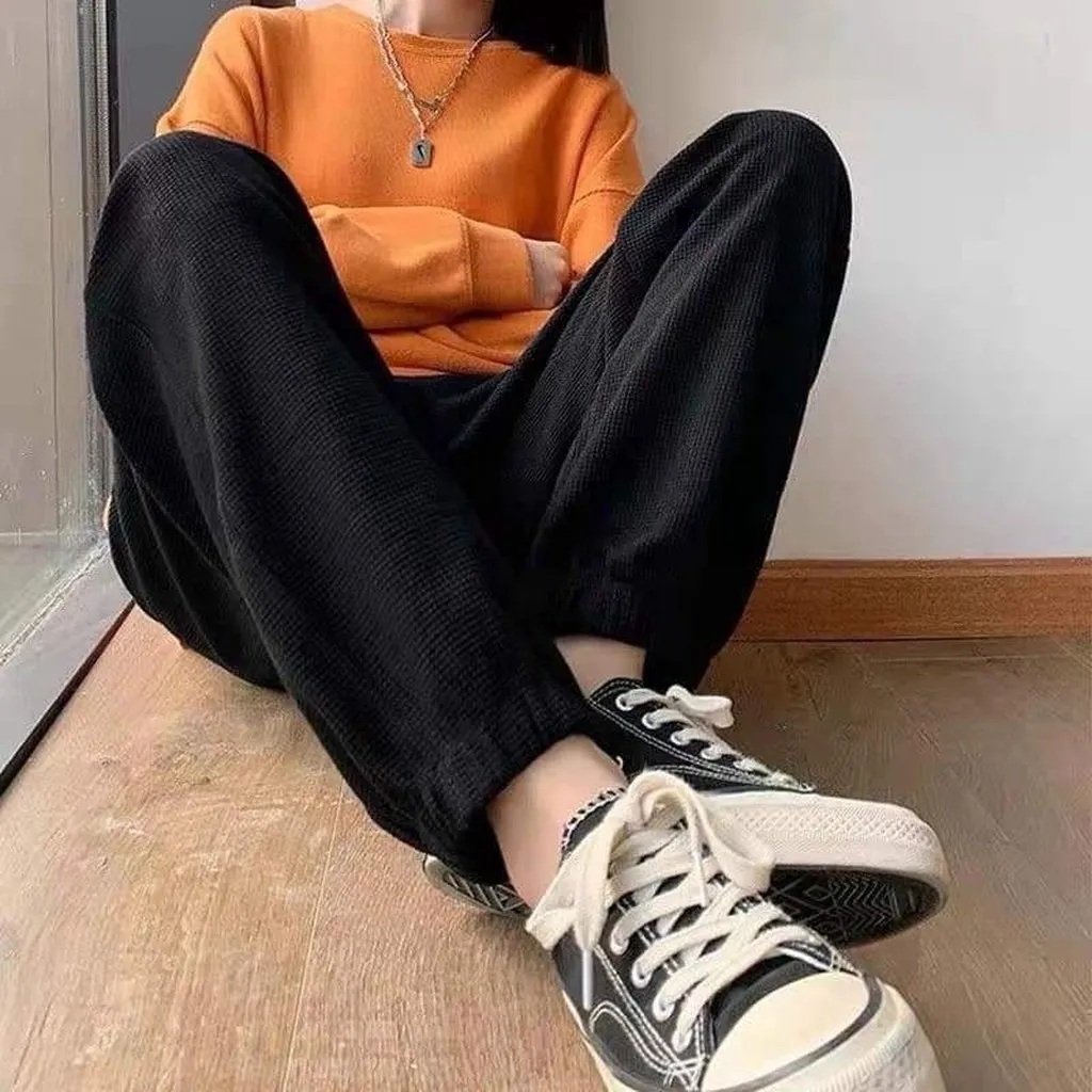 Quần Joker Trơn Form Rộng Chất Da Cá Cạp Cao