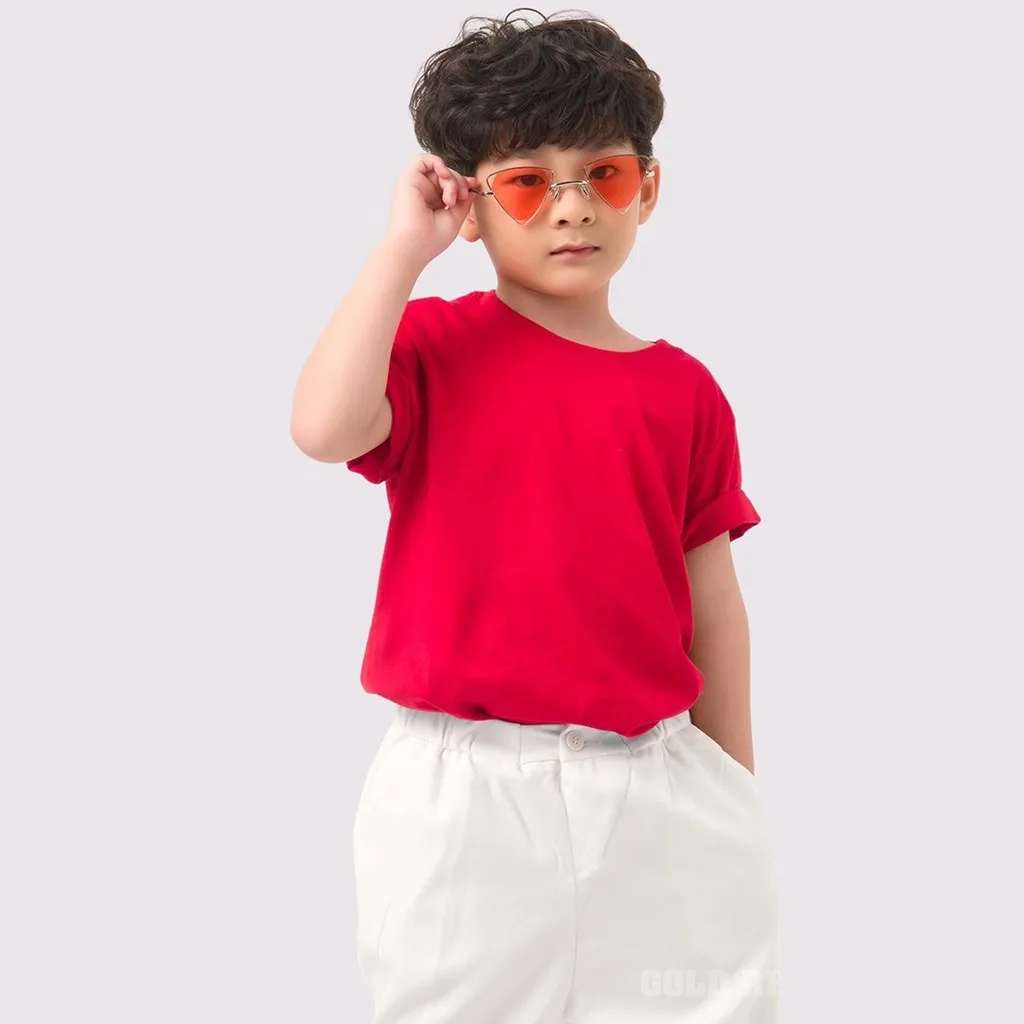Alternative view of Áo Thun Đỏ Tươi Cho Bé Với 100% Cotton Cao Cấp Kháng Khuẩn Và Thoáng Mát - Gold Rhino