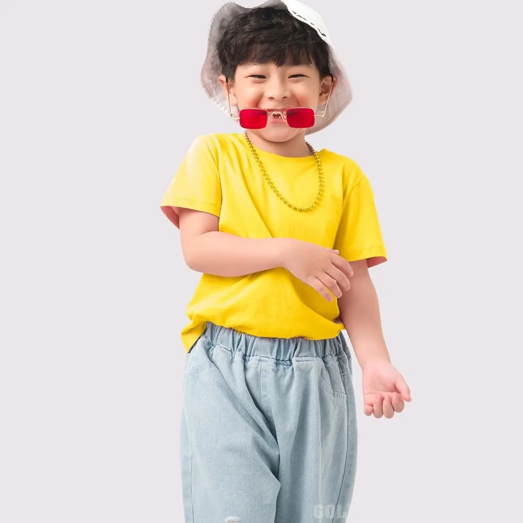 Áo Thun Vàng Cho Bé Với 100% Cotton Cao Cấp Kháng Khuẩn Và Thoáng Mát - Gold Rhino