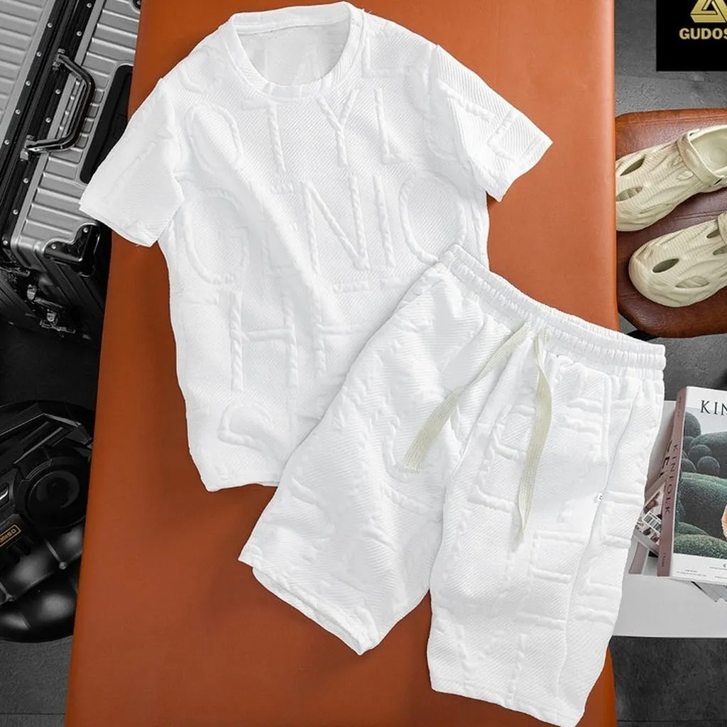 Bộ Thể Thao Nam Chất Liệu Vải Thun Xốp Dập Vân Nổi Thấm Hút Mồ Hôi - Men’s Style