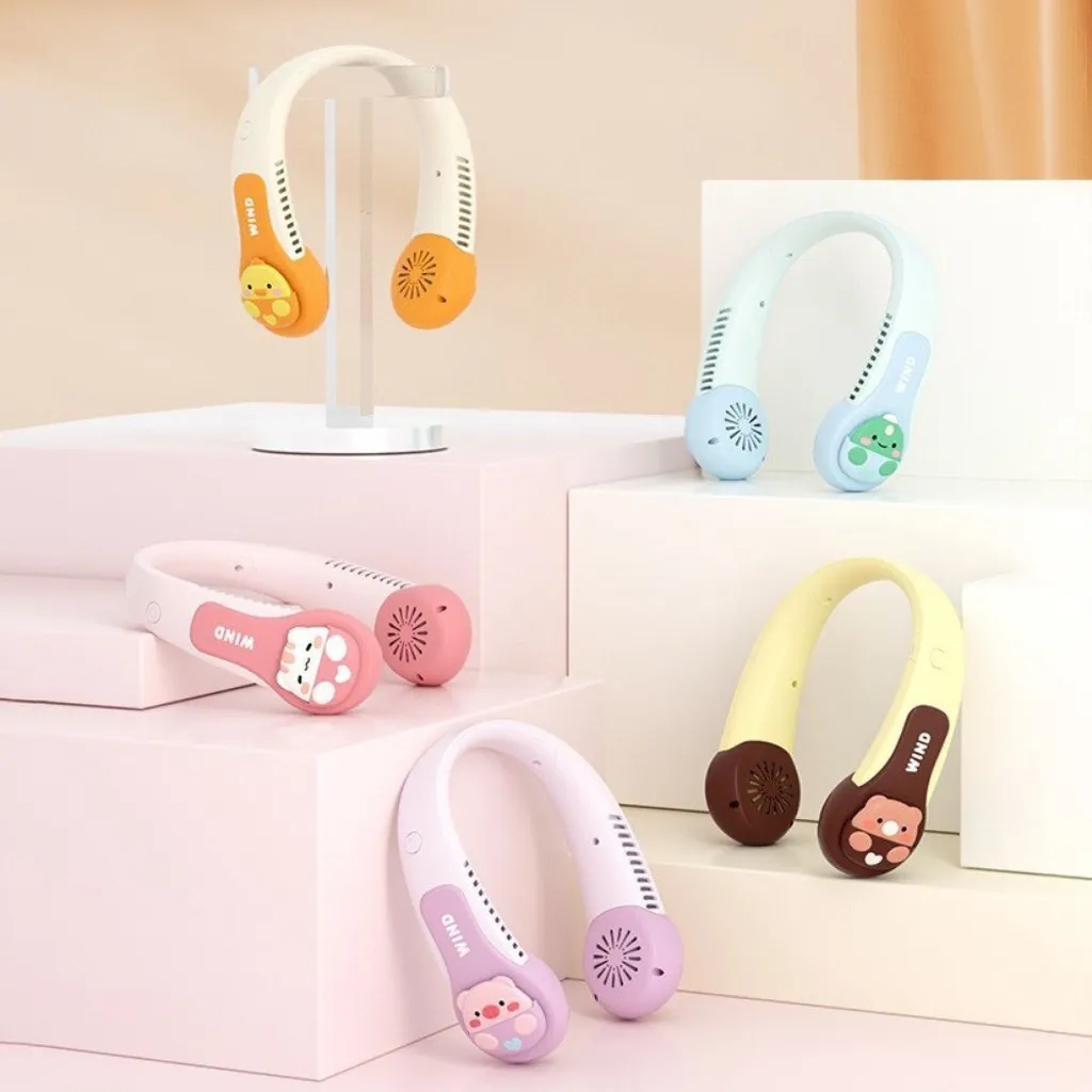 Quạt Đeo Cổ Mini Không Cánh Hình Thú - Su