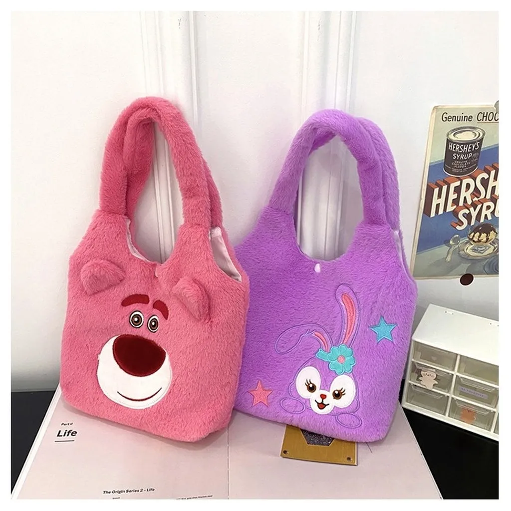 Túi Xách Đeo Vai Phong Cách Hoạt Hình Sanrio Disney, Túi Xách Lông Nhung Ulzzang Thời Trang Cho Bạn Nữ - Dmastore