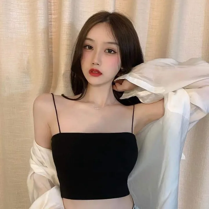 Áo 2 Dây Nữ Dây Sợi Bún Viền Sóng