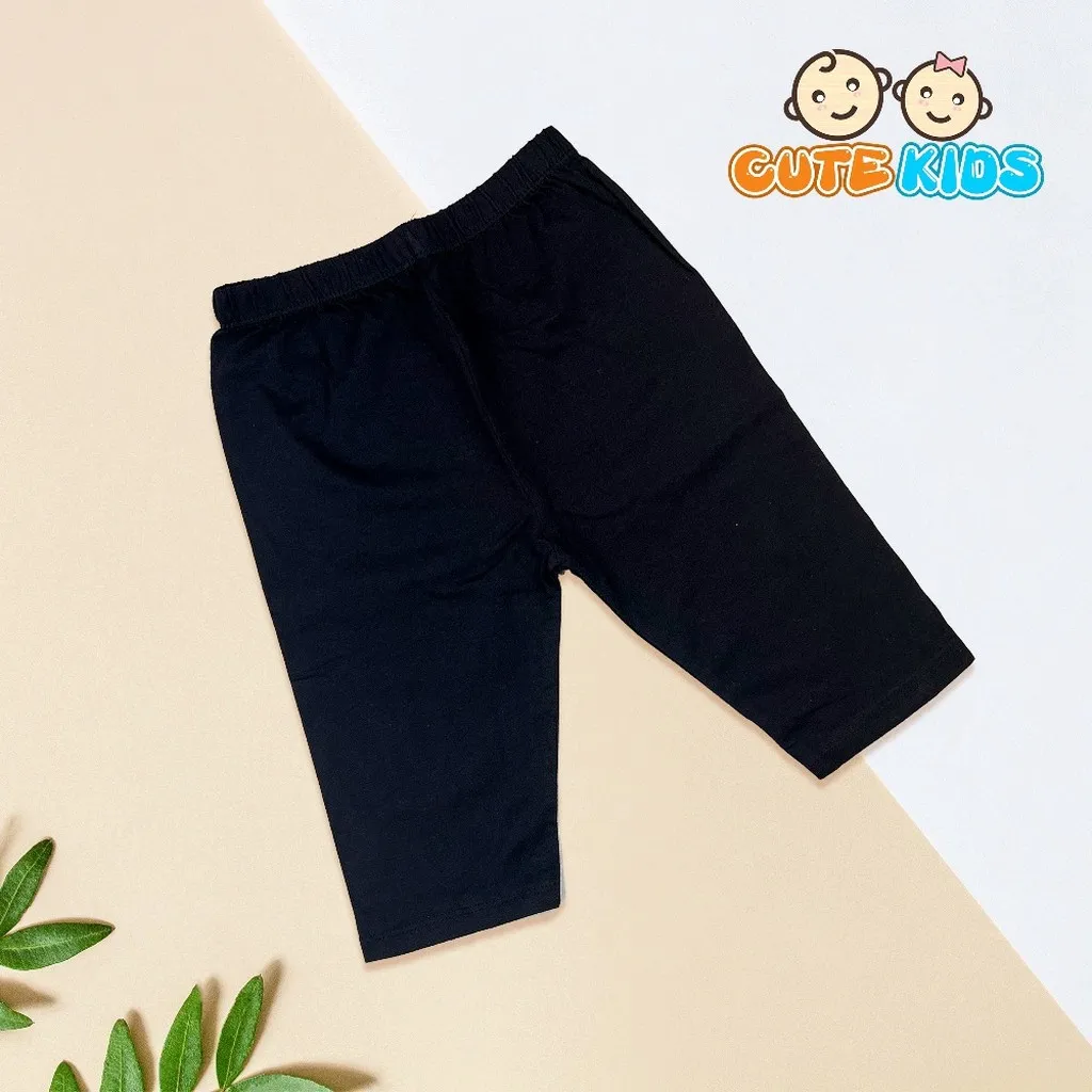 Quần Legging Lửng Trơn Bé Gái Cotton Xuất Đẹp Mềm Mát Co Giãn Cho Bé 17 - 28kg