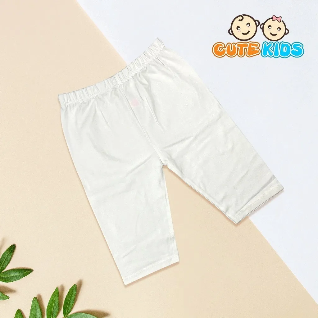 Alternative view of Quần Legging Lửng Trơn Bé Gái Cotton Xuất Đẹp Mềm Mát Co Giãn Cho Bé 29 - 41kg