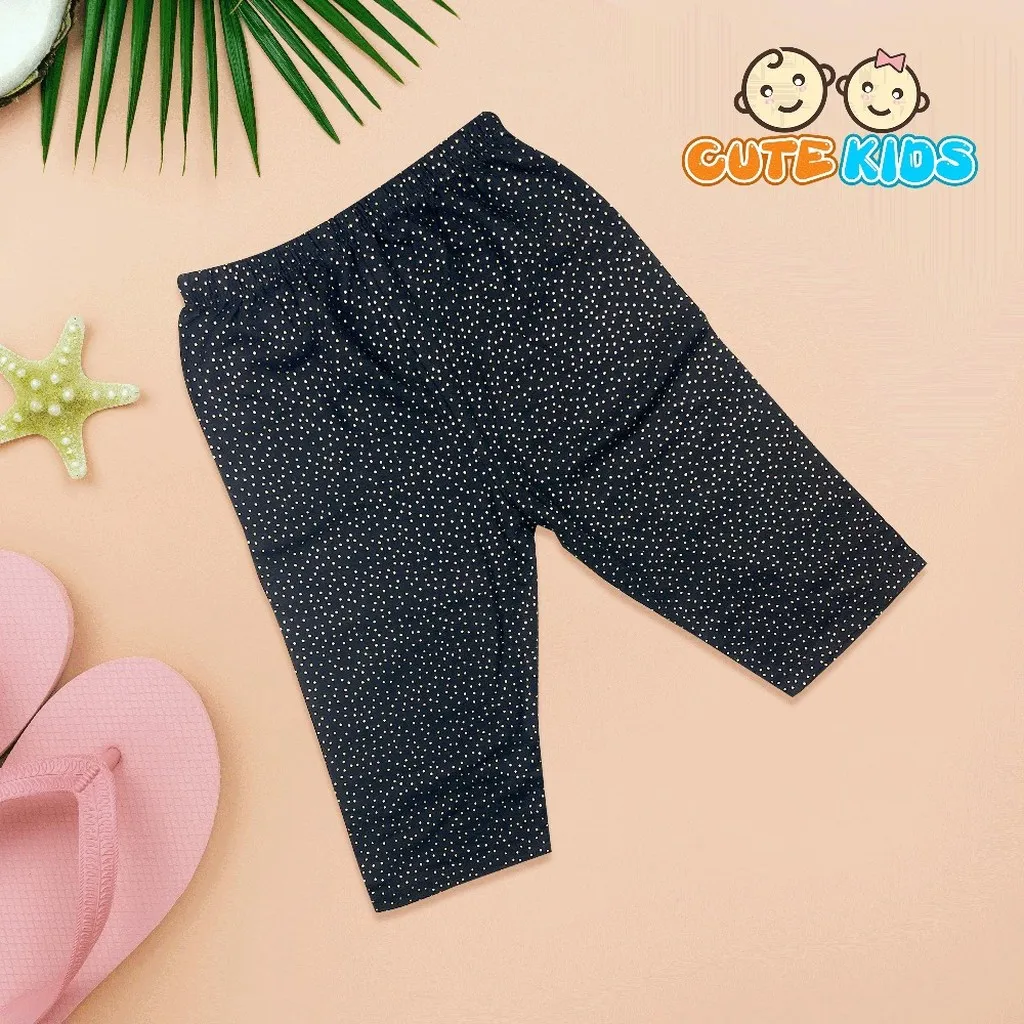 Alternative view of Quần Legging Lửng Bé Gái Họa Tiết Cotton Xuất Đẹp Mềm Mát Co Giãn Cho Bé 17-28kg