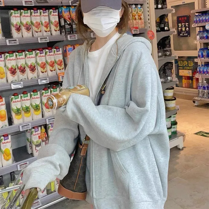 Áo Khoác Trơn Form Rộng Phong Cách Hàn Quốc - Htm Fashion
