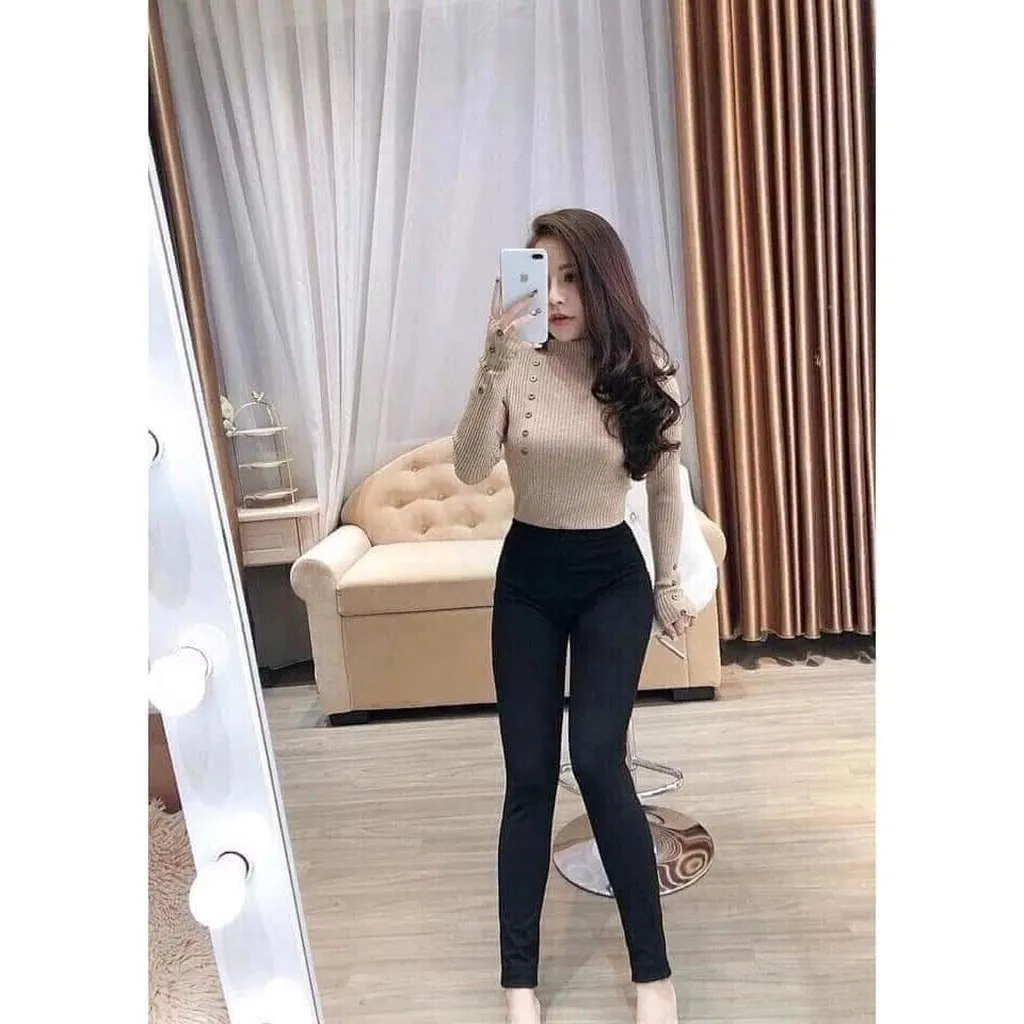 Alternative view of Quần Legging Dài Loại 1 Zaraa Nữ Cho Người Từ 40-60kg Hàng Quảng Châu