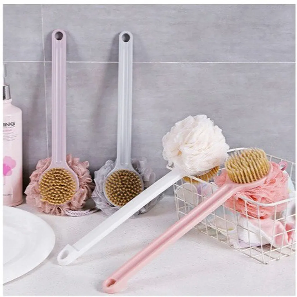 Bàn Chải Chà Lưng Kèm Bông Tắm 2in1 - Gdn