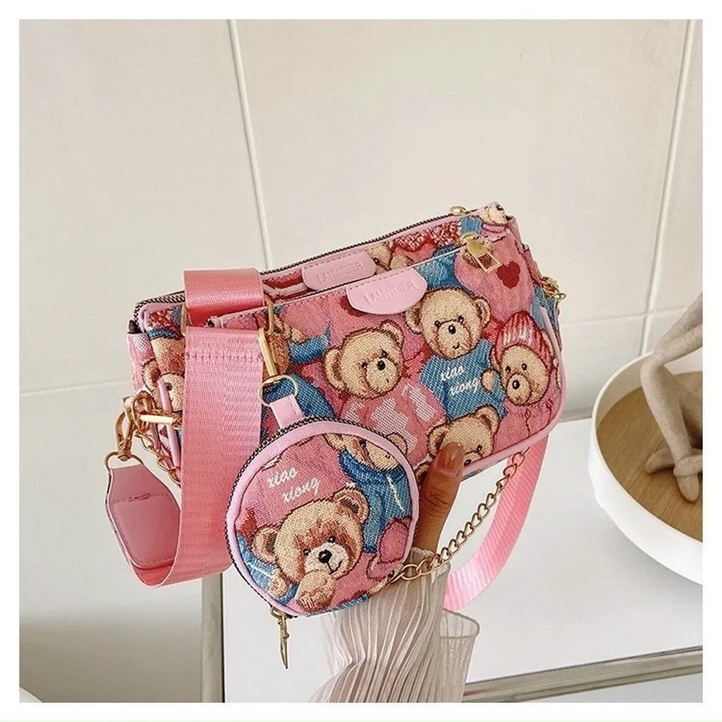 Set Bộ 3 Túi Ví Đeo Chéo Nữ 4 Chi Tiết, Túi Đeo Ngực, Đeo Bụng Thời Trang - Larita Fashion