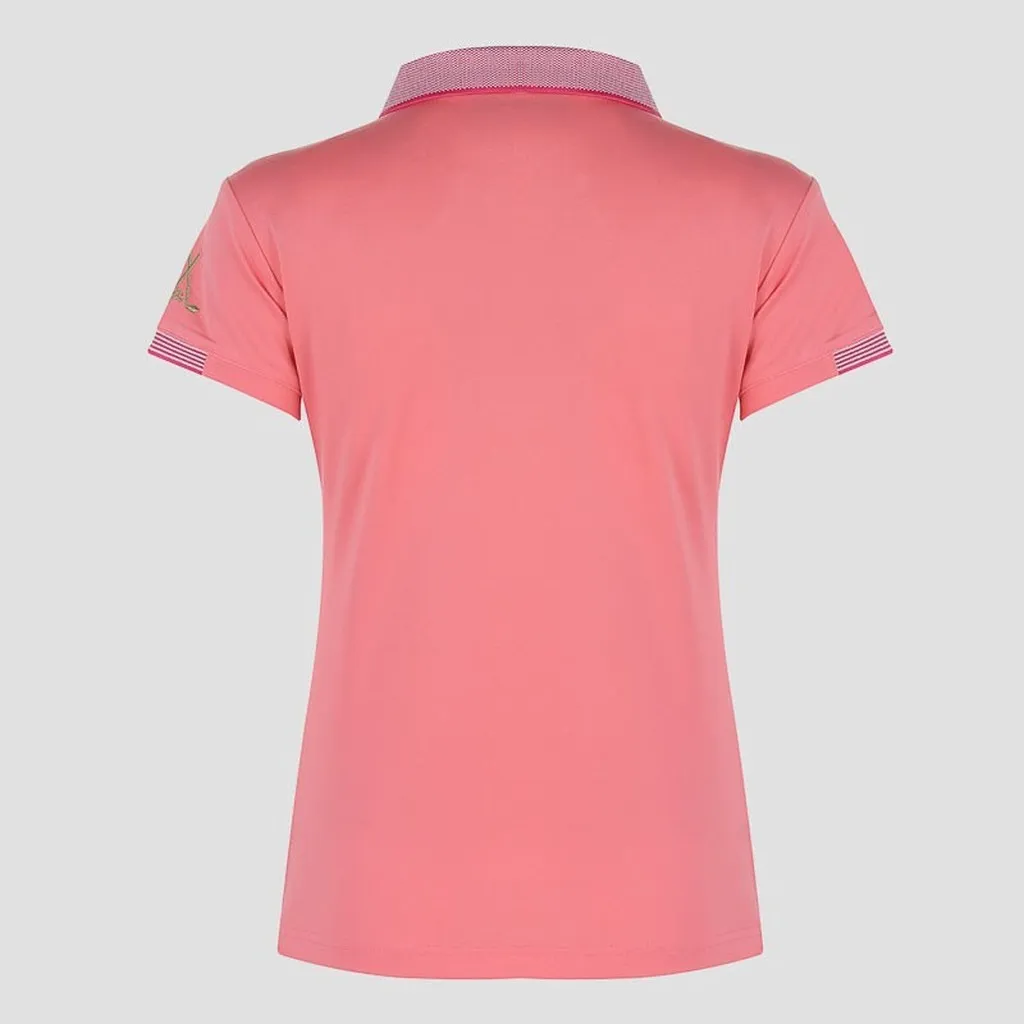 Alternative view of Áo Thun Thể Thao Nữ Cổ Dệt Sọc Hồng Sen Cl2525256 - Colo Store