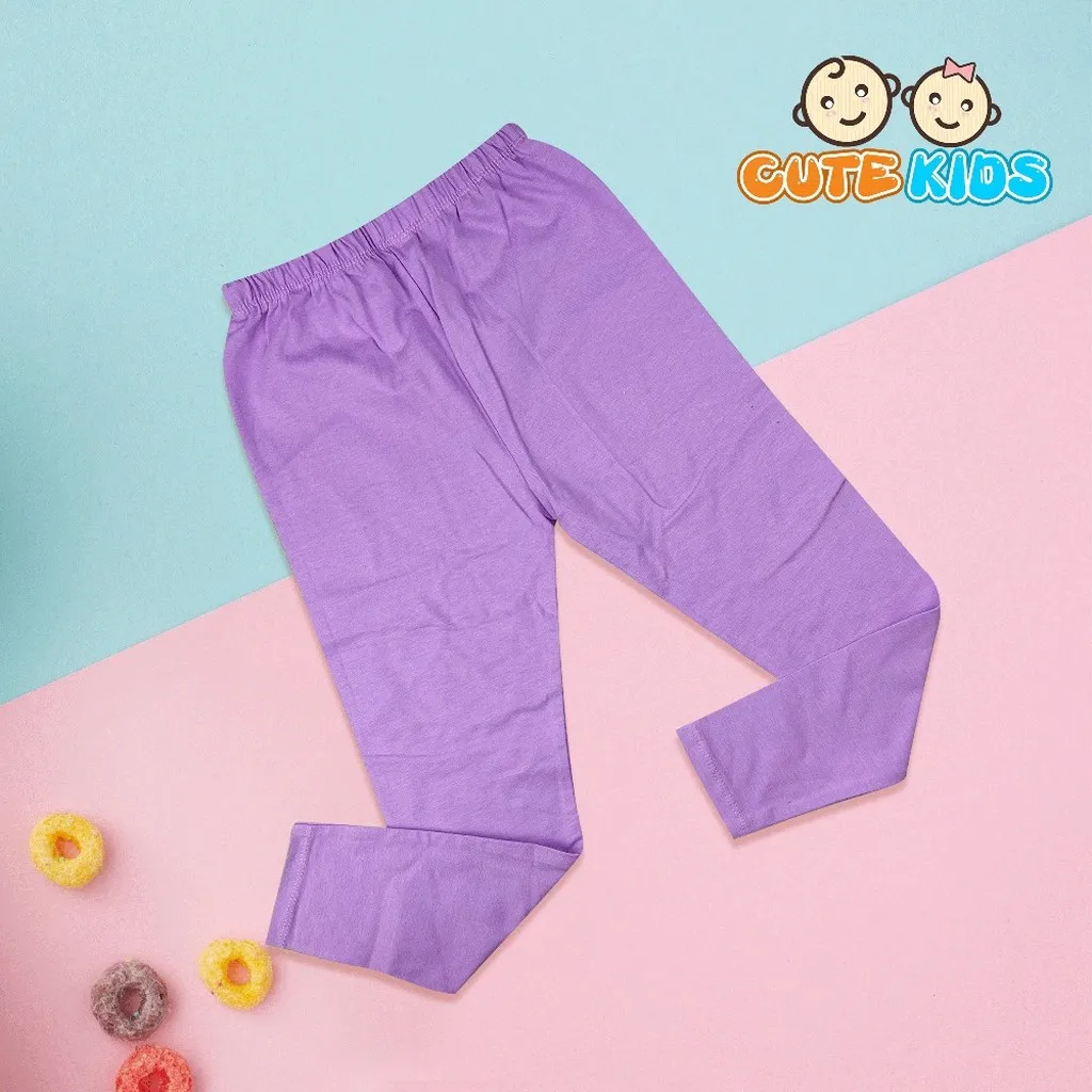 Alternative view of Quần Legging Dài Trơn Bé Gái Cotton Xuất Đẹp Mềm Mát Co Giãn Cho Bé 8-16kg