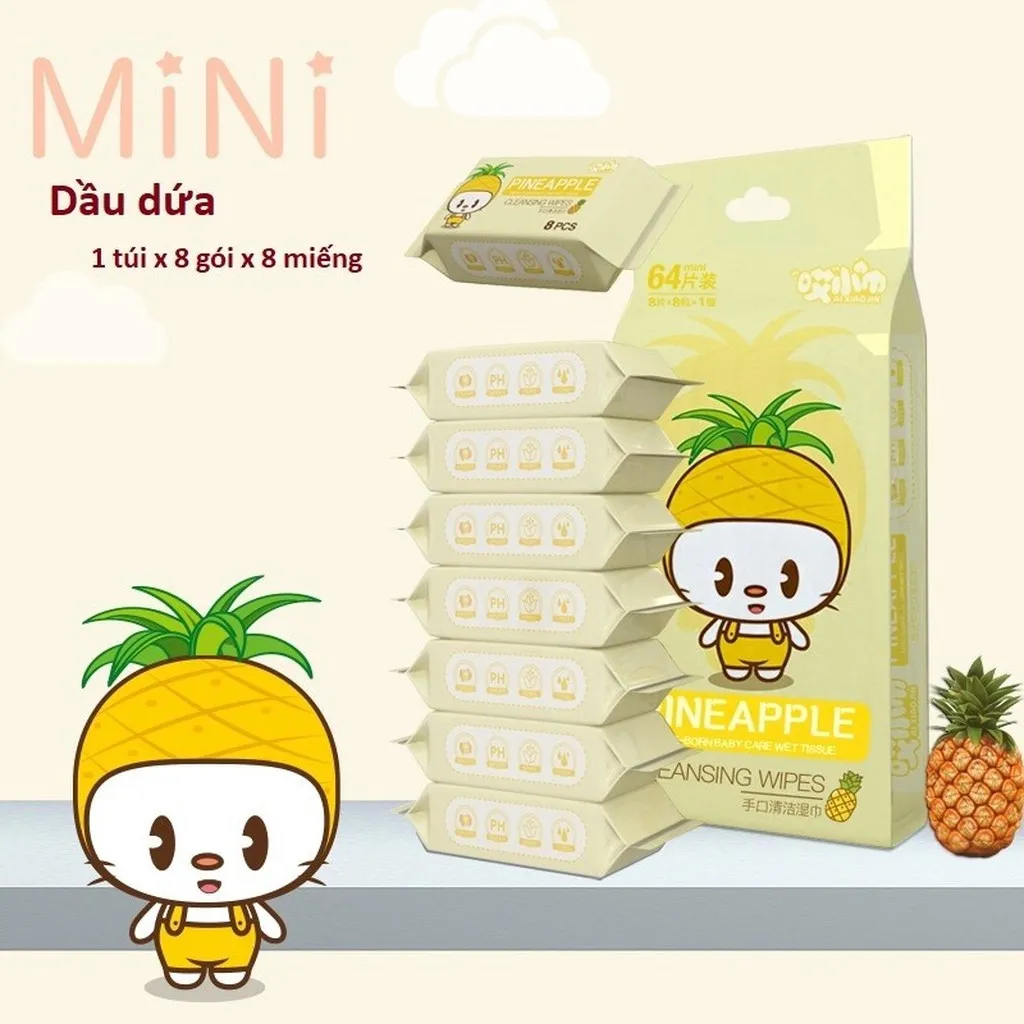 Set 8 Gói Khăn Ướt Mini Ngẫu Nhiên - Gdn