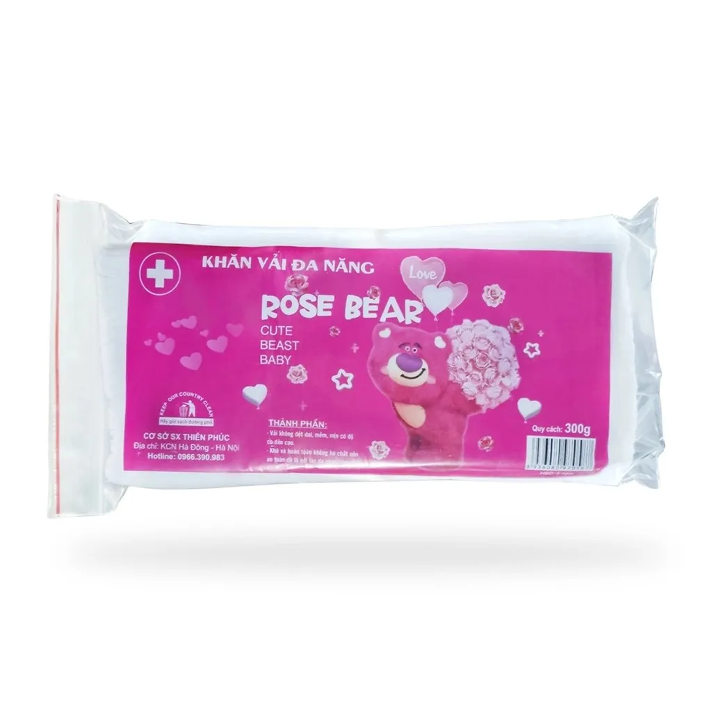Alternative view of Khăn Vải Khô Đa Năng Gấu Dâu 300gram - Gdn