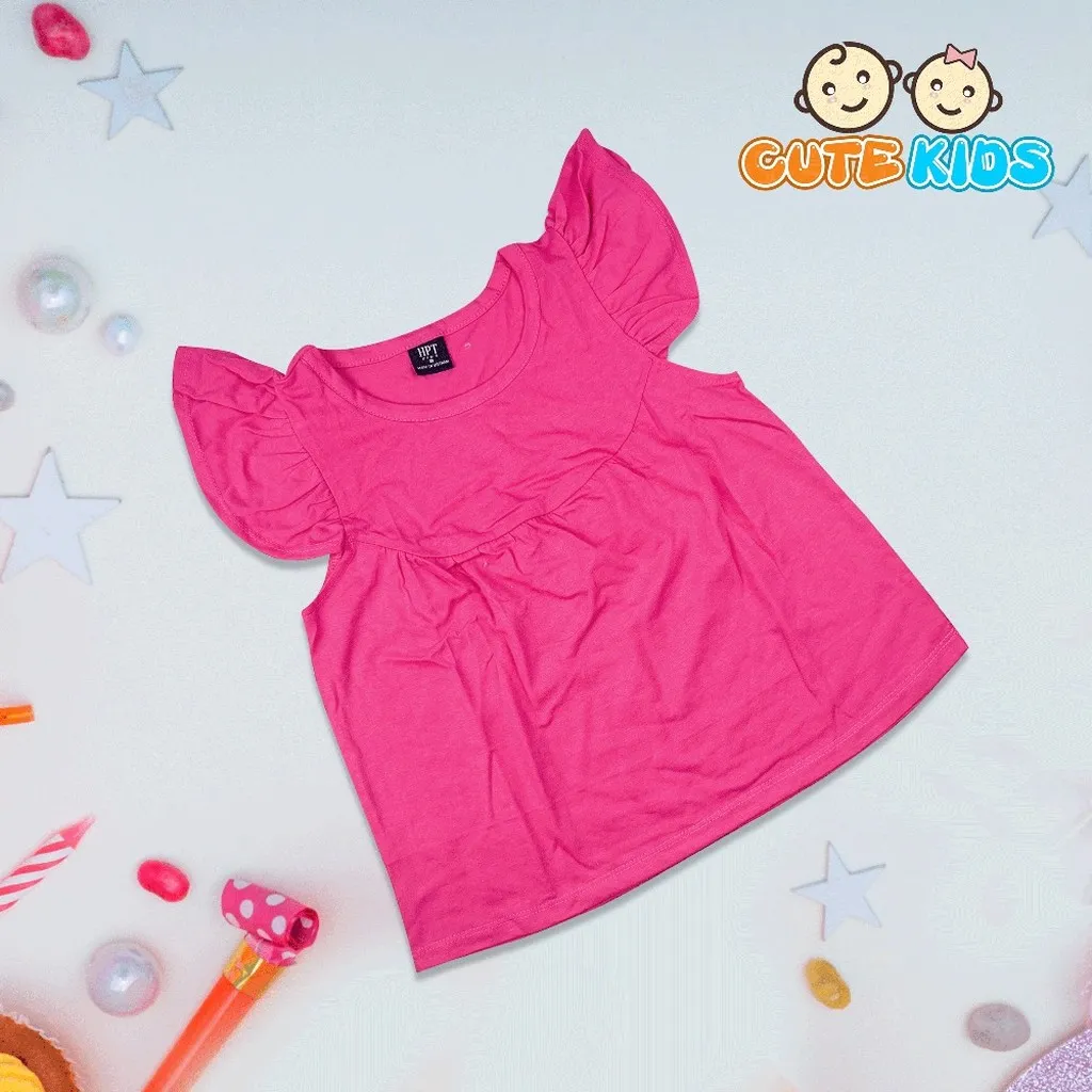 Alternative view of Áo Thun Tay Cánh Tiên Cổ Tròn Thời Trang Mùa Hè Cho Bé Gái Từ 09-23kg