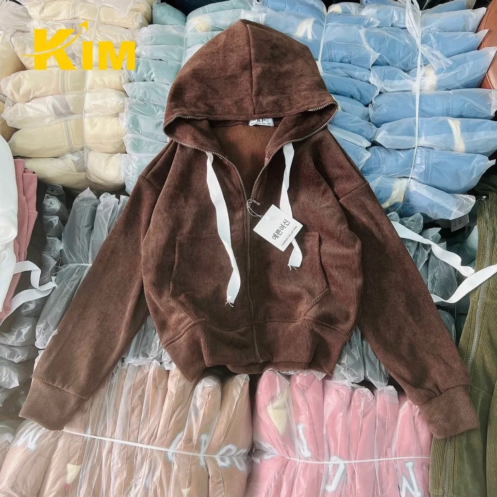 Áo Khoác Nhung Gân 2 Lớp Cao Cấp Túi Hộp - Kim