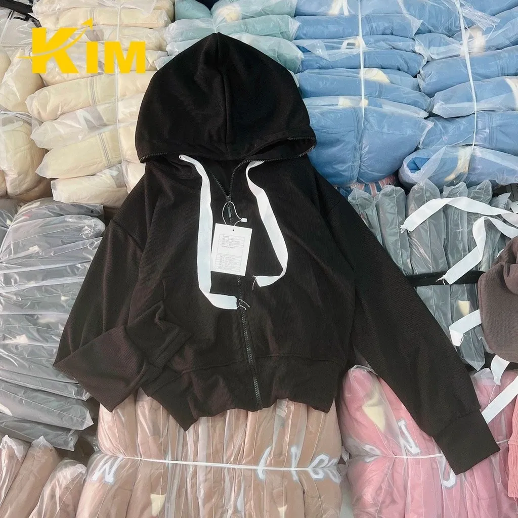 Alternative view of Áo Khoác Nhung Gân 2 Lớp Cao Cấp Túi Hộp - Kim