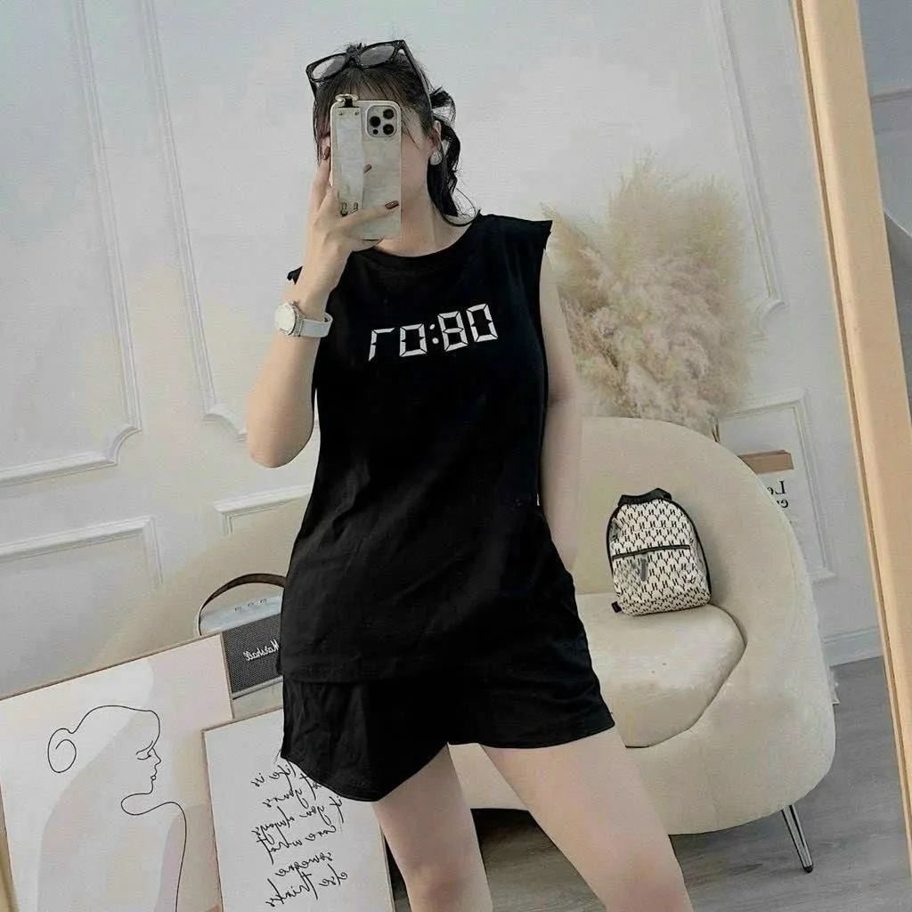 Alternative view of Bộ Đùi Nữ Cotton Sát Nách 08:07 Chất Mát Cao Cấp - Htm Fashion