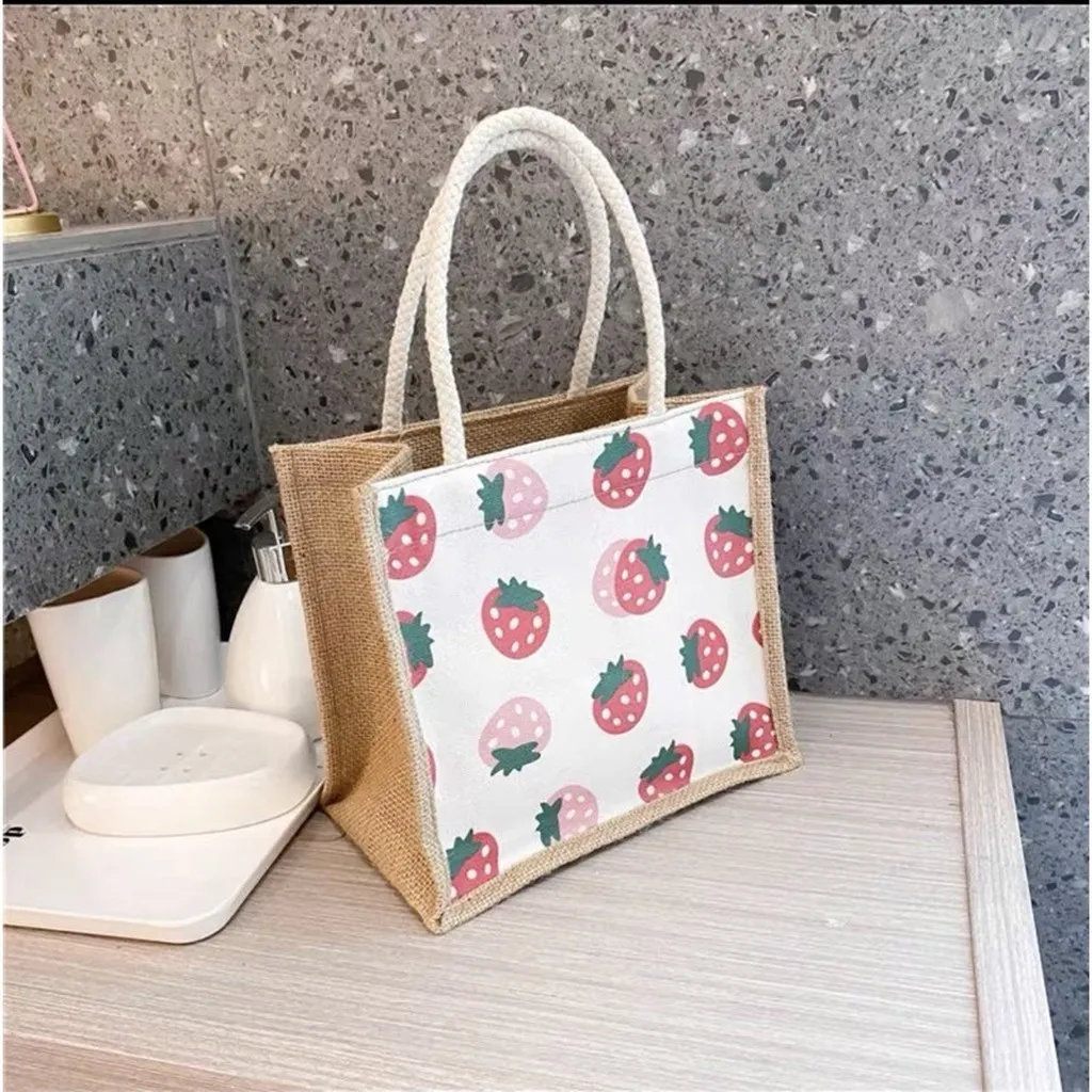 Túi Cói Nữ Đi Biển Xách Tay Đi Chơi Phong Cách Vintage Dễ Thương 175 - Larita Fashion