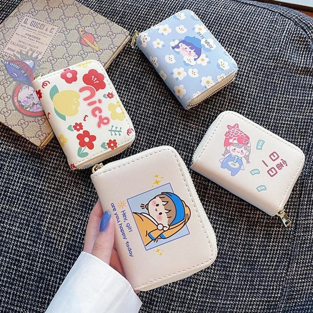 Alternative view of Ví Nữ Ngắn Mini Đựng Thẻ Cầm Tay Họa Tiết Dễ Thương Nhỏ Gọn Bỏ Túi Thời Trang Cute 427 - Larita Fashion