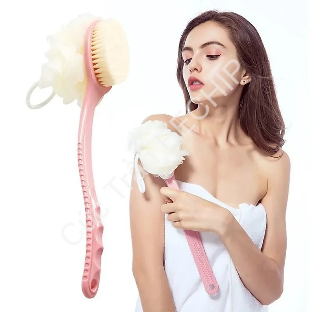 Alternative view of Cây Bông Tắm Chà Lưng 2 Đầu: Bàn Chải Và Bông Tắm Tiện Lợi Ctb200 - Bechip