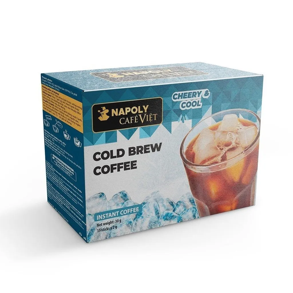Alternative view of [combo 3 Hộp] Cold Brew Coffee - Cà Phê Sấy Lạnh Hòa Tan Napoli Hộp 15 Gói X 2gr - Napoli Coffee