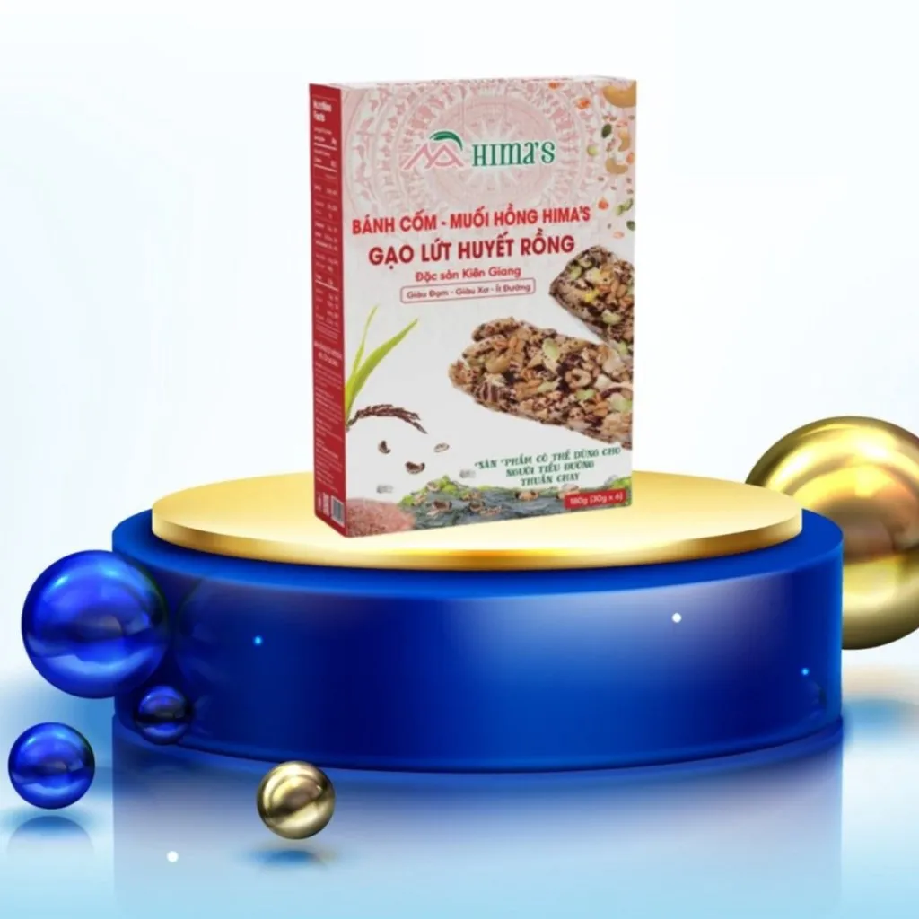 4 Vị Bánh Cốm Muối Hồng Himalaya Hima`s Đặc Sản Kiên Giang