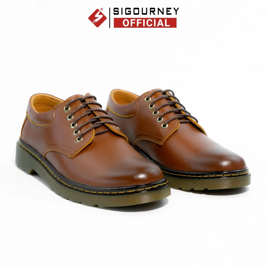 Giày Đốc Da Bò Nappa Cao Cấp Màu Nâu Patina Sdr07 - Sigourney