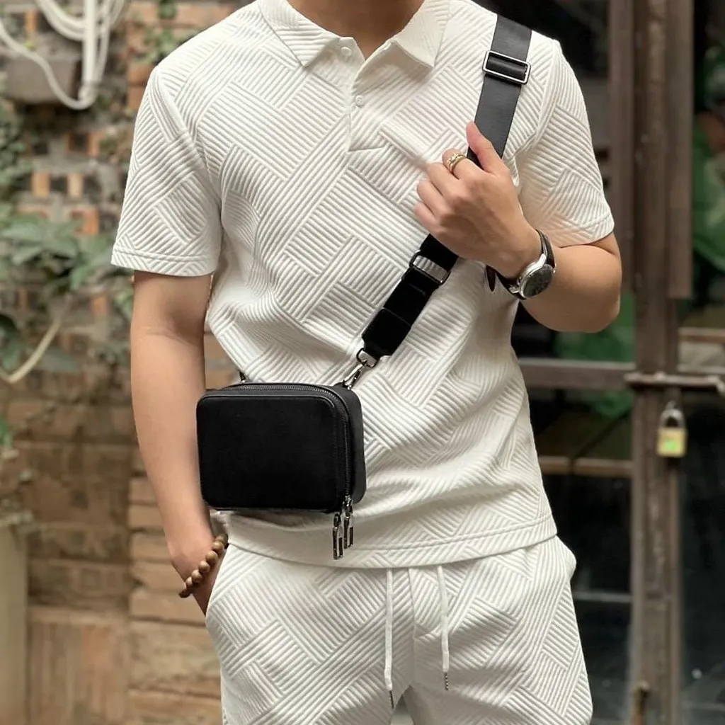 Bộ Đồ Nam Chất Liệu Vải Thun Xốp Dập Vân Nổi Thấm Hút Mồ Hôi - Men’s Style