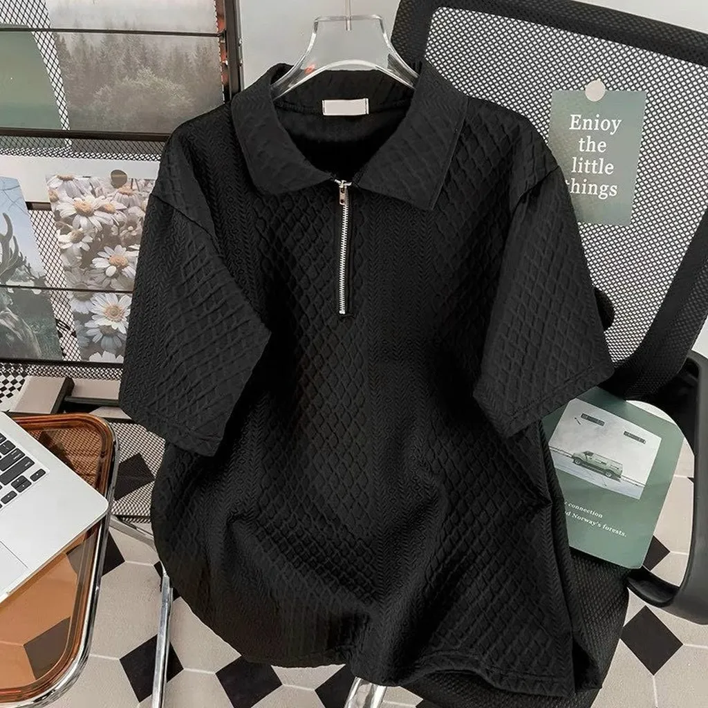 Alternative view of Bộ Đồ Nam Chất Liệu Vải Thun Xốp Dập Vân Nổi Thấm Hút Mồ Hôi - Men’s Style