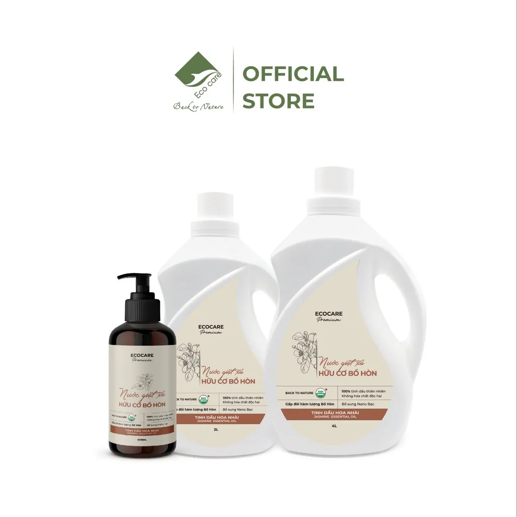 Alternative view of Nước Giặt Xả Hữu Cơ Bồ Hòn Tinh Dầu Hoa Nhài - Ecocare
