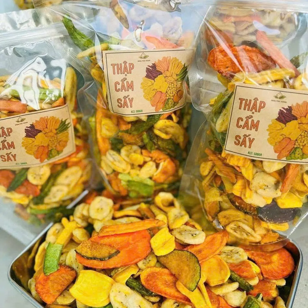 Trái Cây Thập Cẩm Sấy Giòn 500g - Winnie House