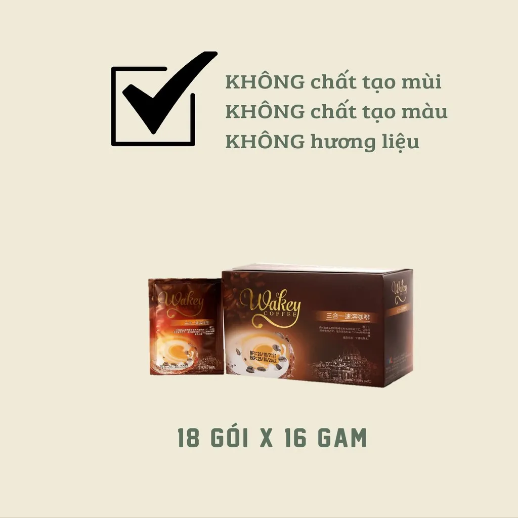 Alternative view of Cà Phê Hoà Tan 3 In 1 Wakeycoffee Đậm Đà, Thơm Ngon