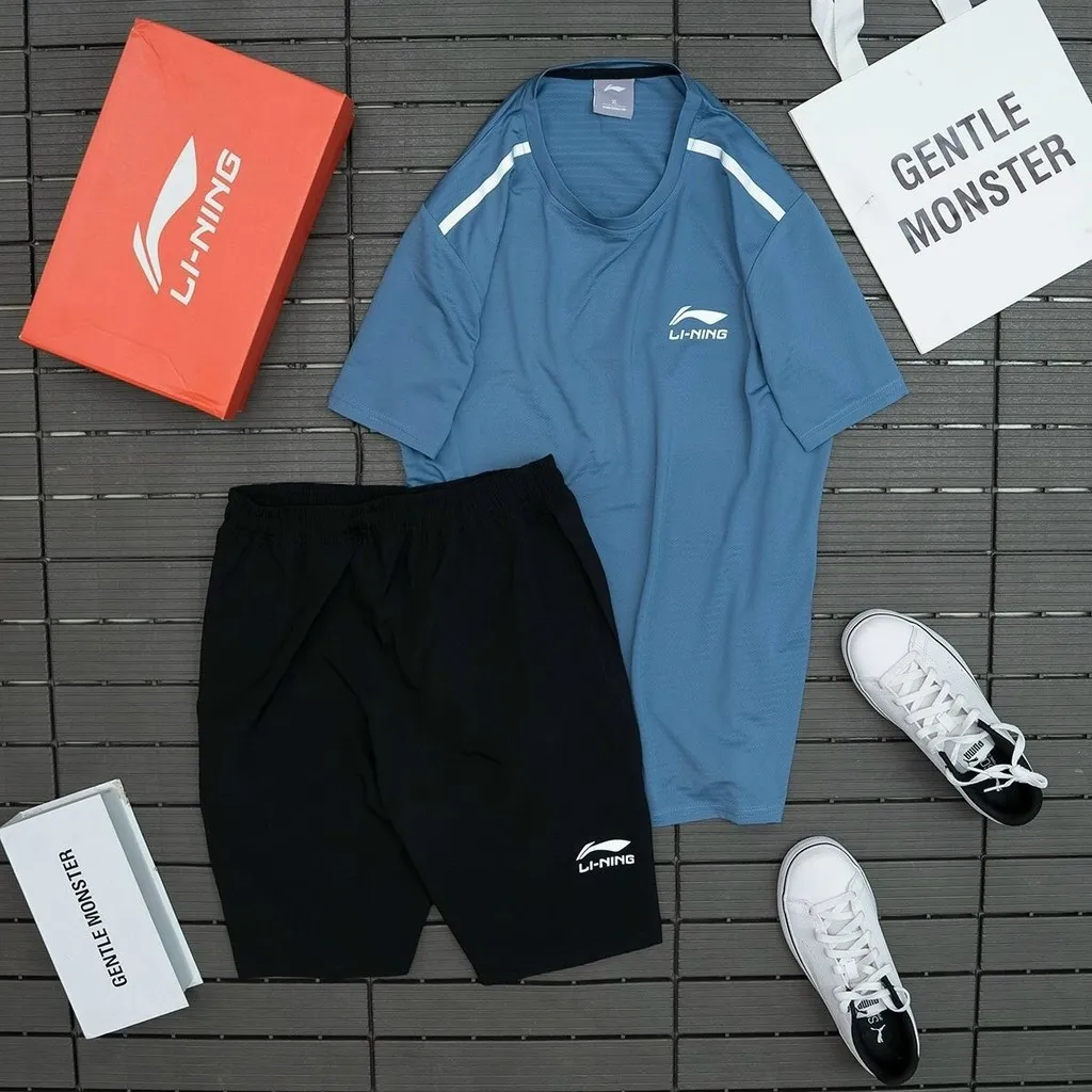 Bộ Thể Thao Nam In Li-ning Chất Liệu Thun Lạnh Co Dãn 4 Chiều Dàn Hồi Thấm Hút Mồ Hôi - Men’s Style