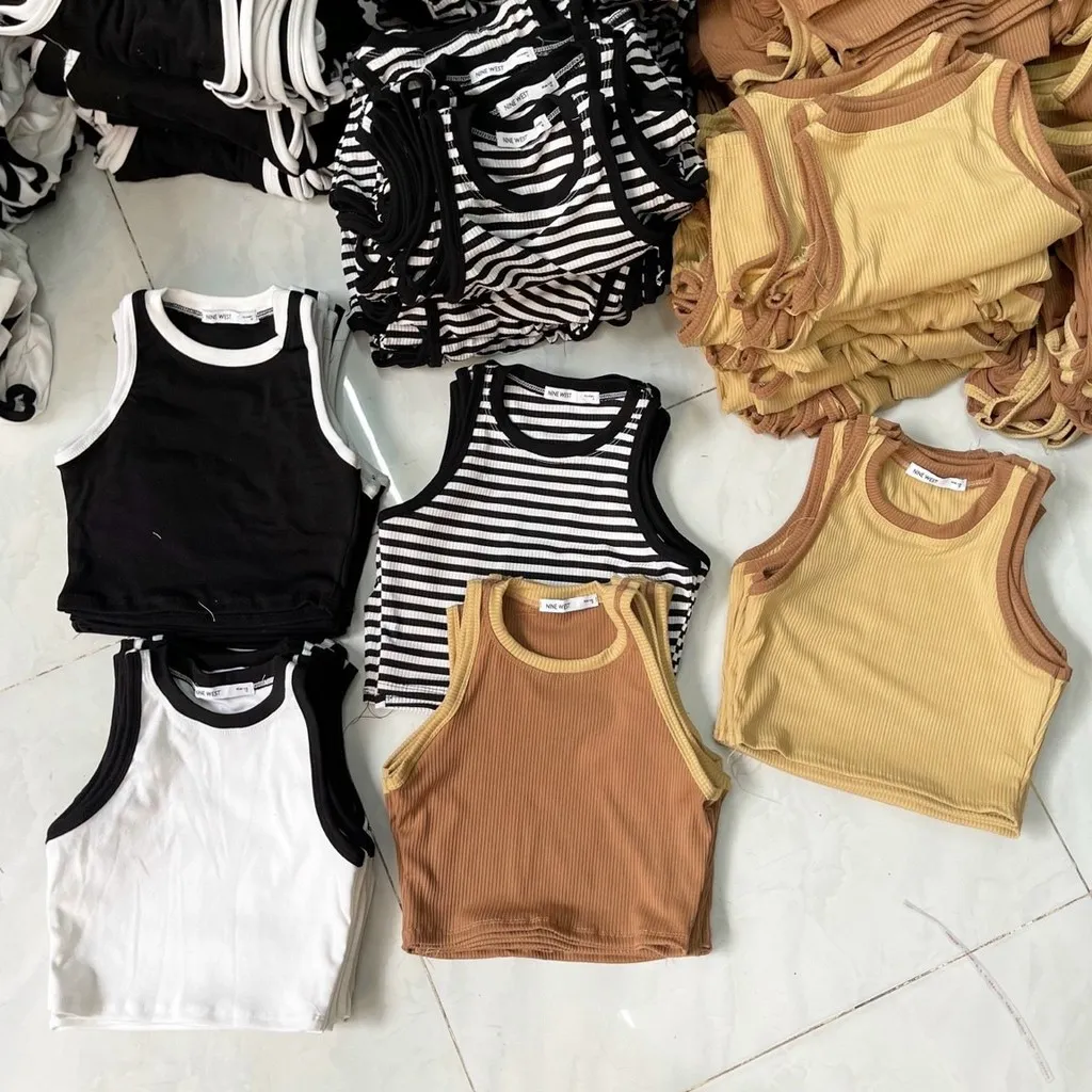 Áo Thun Ba Lỗ Gân Tăm Dáng Croptop Cá Tính - Lê Phương Boutique