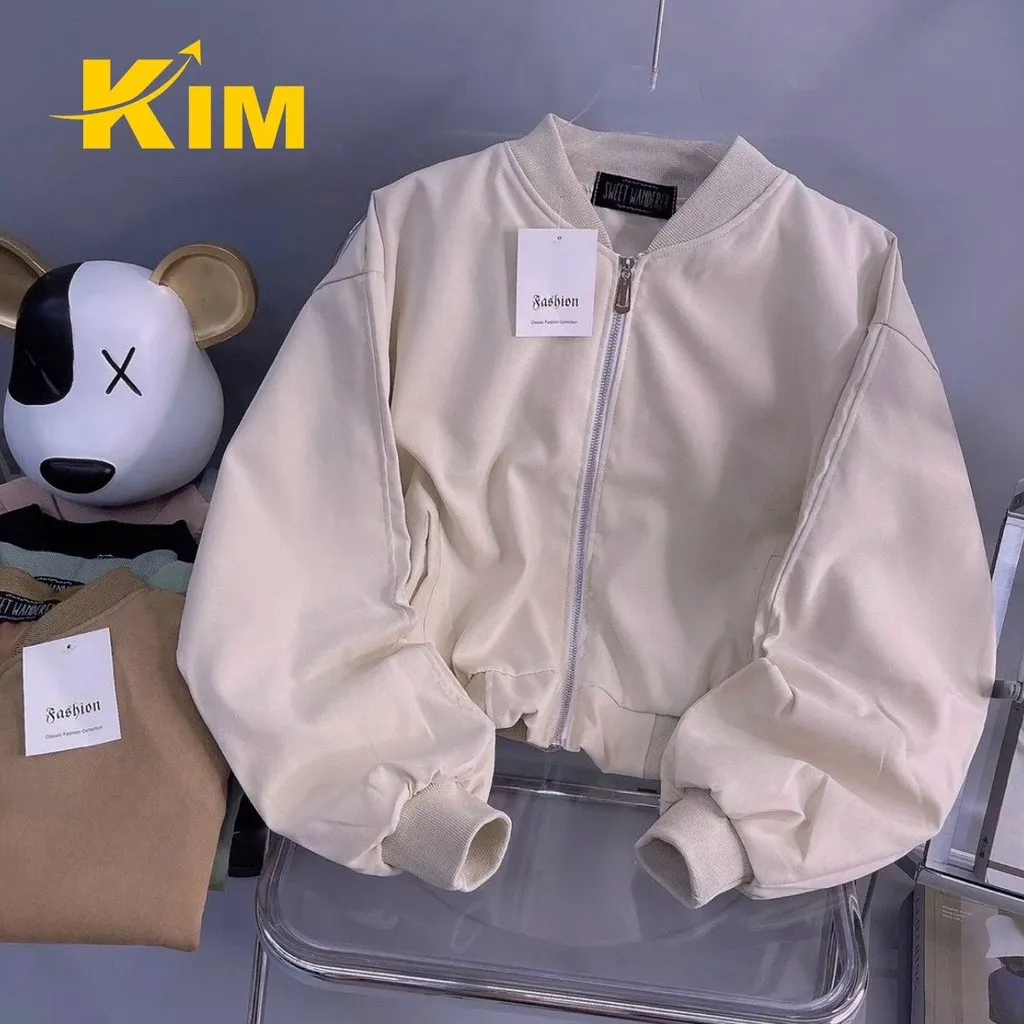 Alternative view of Áo Khoác Bomder Da Lộn 2 Lớp Cao Cấp - Kim