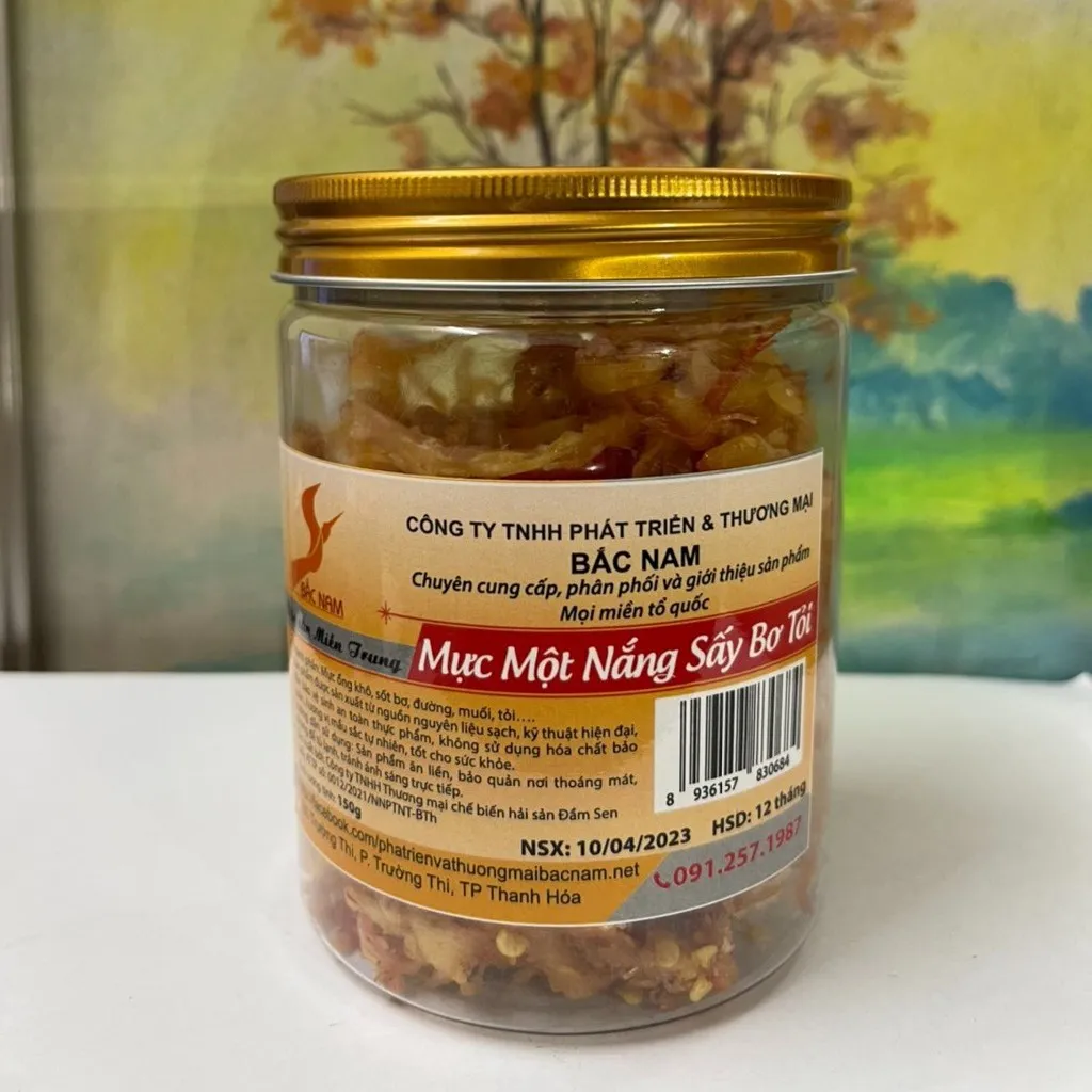 Mực Một Nắng Sấy Bơ Tỏi 150gr- Bắc Nam