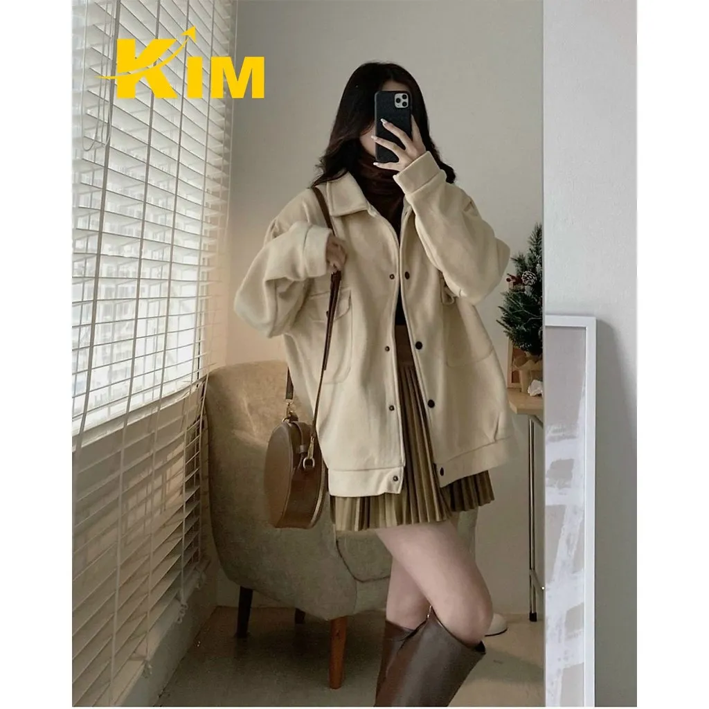 Áo Khoác Da Lộn Qc Túi Hộp Siêu Đẹp - Kim